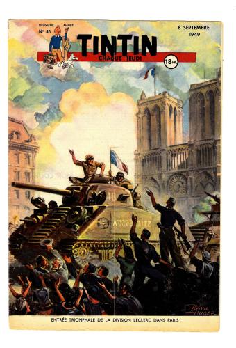« Leclerc, soldat de légende » Tintin  (édition française), 8 septembre 1949. 
